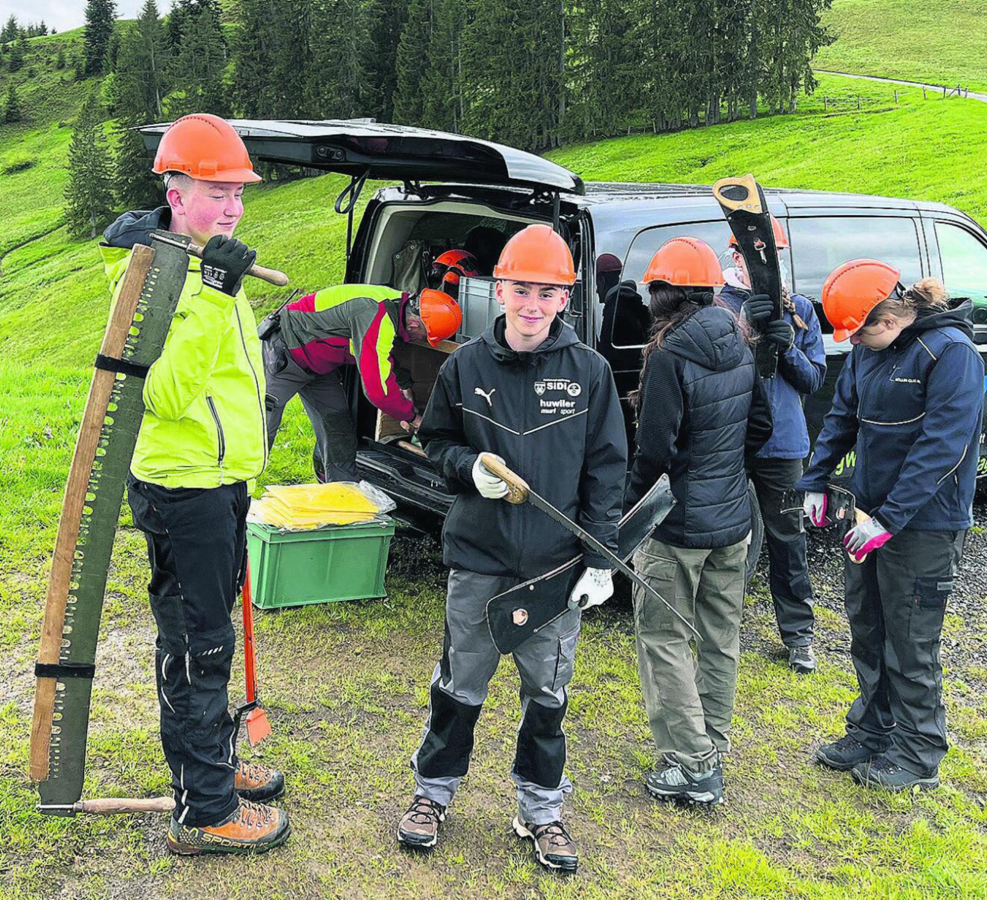 Waldprojekttage der Sek 2b in Egg