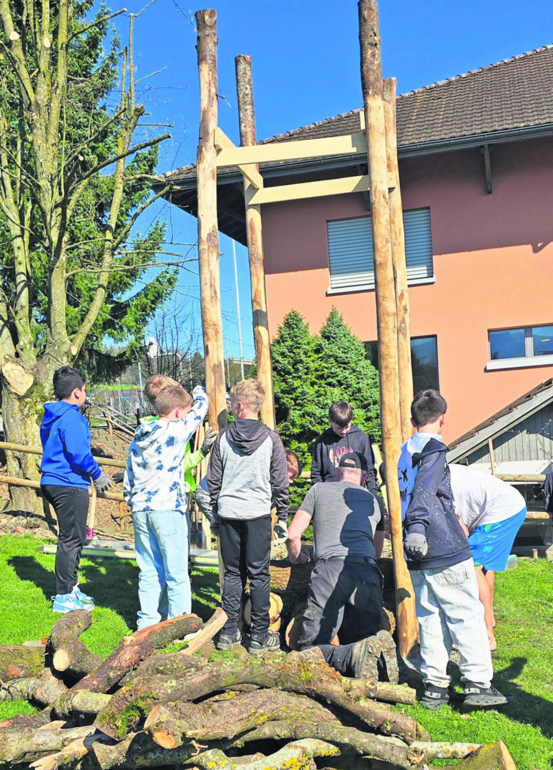 Bau eines Lebensturms – Luxushotel für Tiere in Dietwil