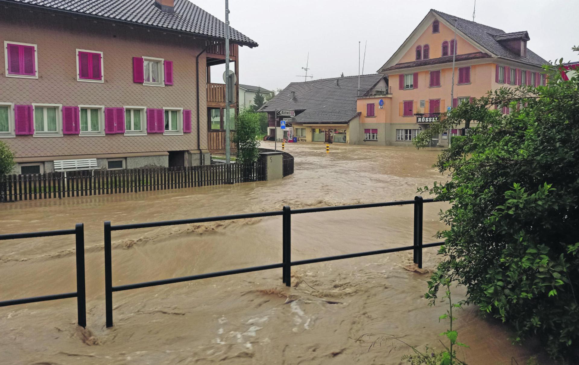 Hochwasser überrascht Oberrüti