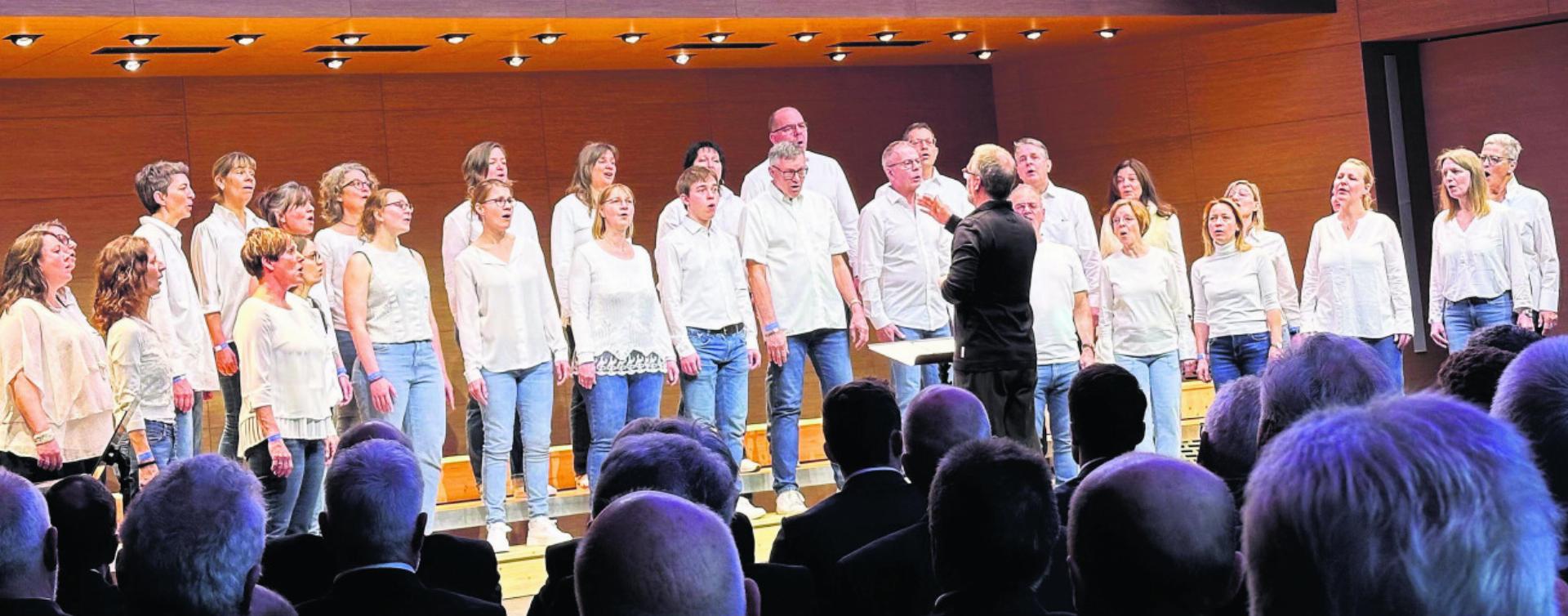 Die VocalFriends bei ihrem Auftritt in Maienfeld. Foto: zVg