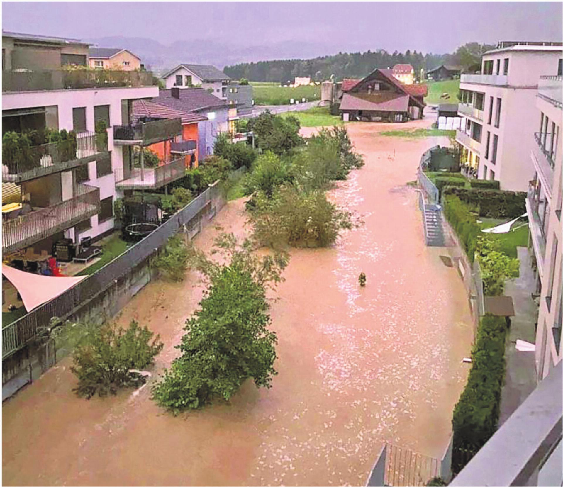 Und wieder steht Oberrüti im Wasser