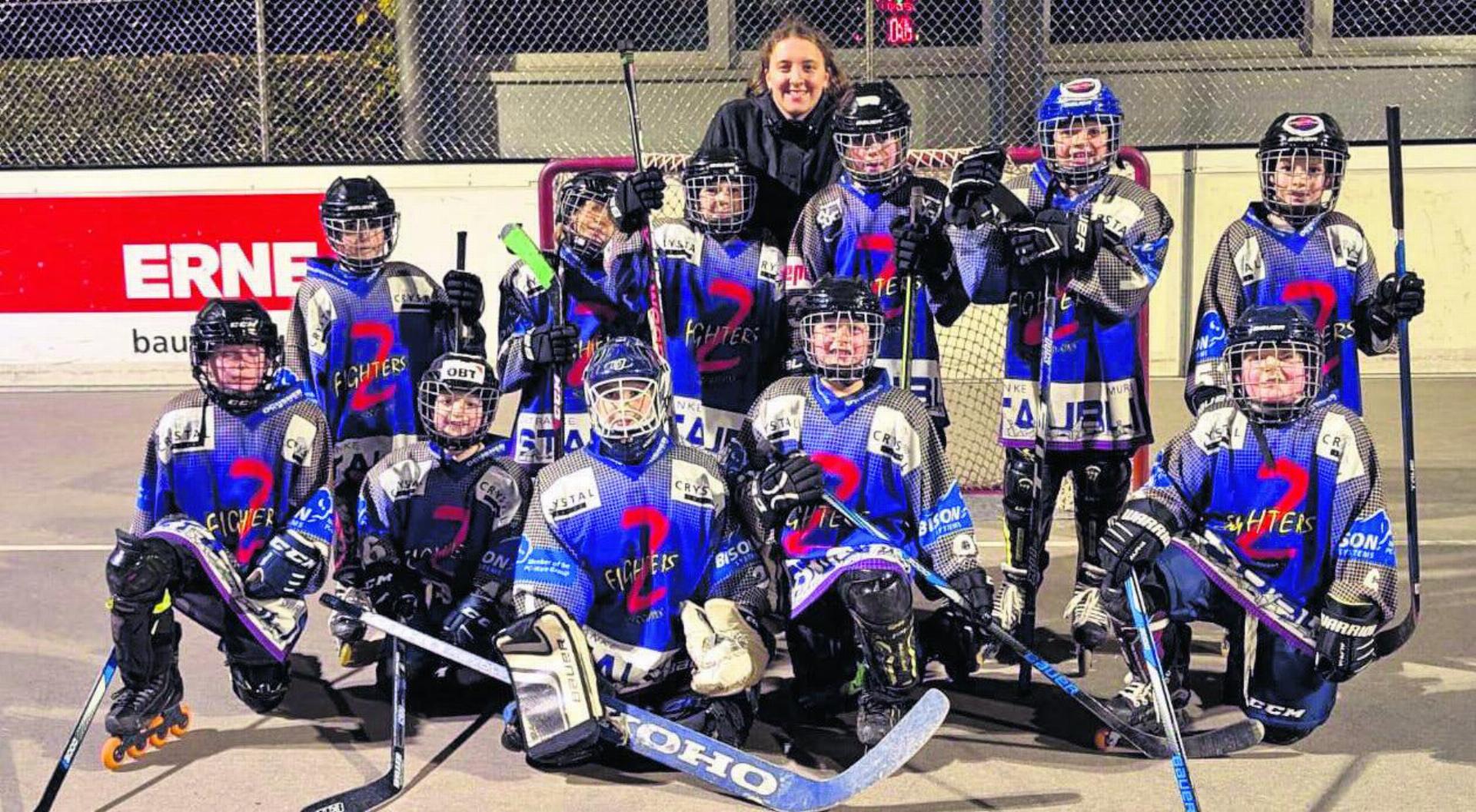 Inlinehockey: Moskitos U9 im Einsatz