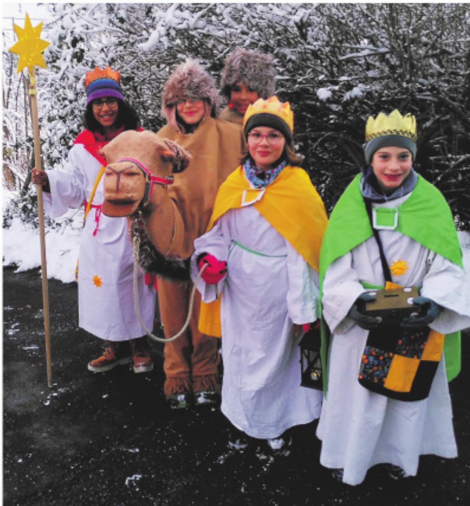 Sternsinger im Dorf unterwegs - Das Bild wird blockiert. – Möglicherweise durch einen aktiven Adblocker.