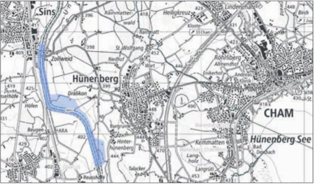 Visualisierung des Projektabschnitts Süd Dietwil – Oberrüti auf der Aargauer Seite. Grafik: zVg Visualisierung des Projektabschnitts Süd Dietwil – Oberrüti auf der Aargauer Seite. Grafik: zVg