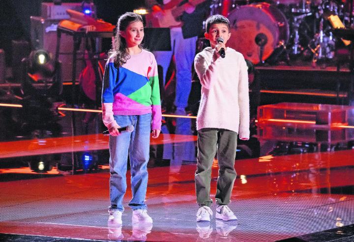 Nach mehreren Vorrunden haben es Dana und Fabrice Heeb auf die grosse Bühne von «The Voice Kids» geschafft. Fotos: zVg