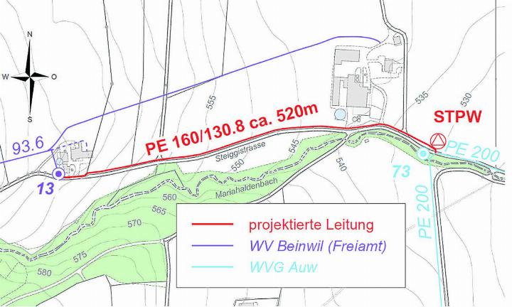 Dieser Plan zeigt die genaue Leitungsführung auf. Bilder: zVg