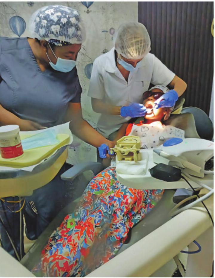 Professionelle Zahnreinigung.