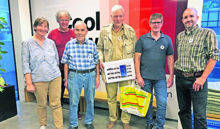 Der Vorstand: Theresia Meier, Co-Präsidentin, Martin Bossard, Paul Müri, Peter Tschanz, Co-Präsident, Hansueli Lüscher, Jonas Waltisberg (von links). Foto: zVg
