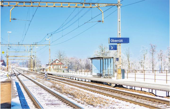 Bahnhof «Winterwunderland» in Oberrüti. Foto: Daniel Gugelmann