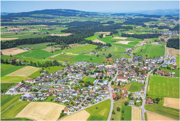 Luftaufnahme von Dietwil. Foto: zVg