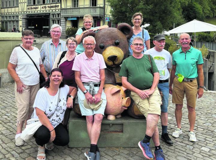 Die Mitglieder des Motoclub Mühlerad beim Besuch in Bern. Fotos: zVg