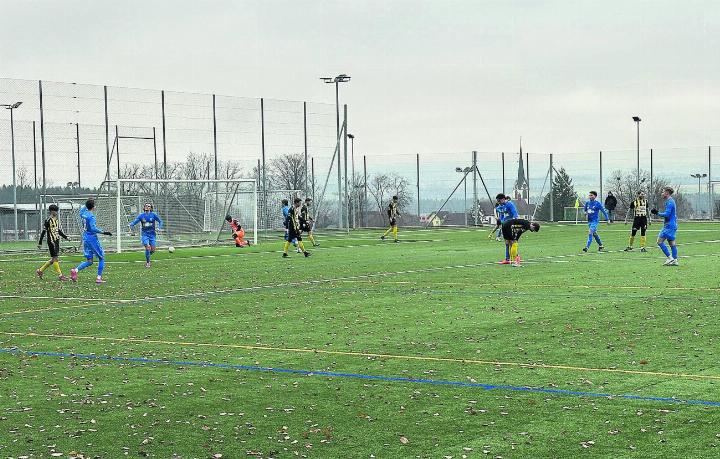 Das Sinser Team beim Vorbereitungsspiel gegen Gunzwil. Foto: zVg