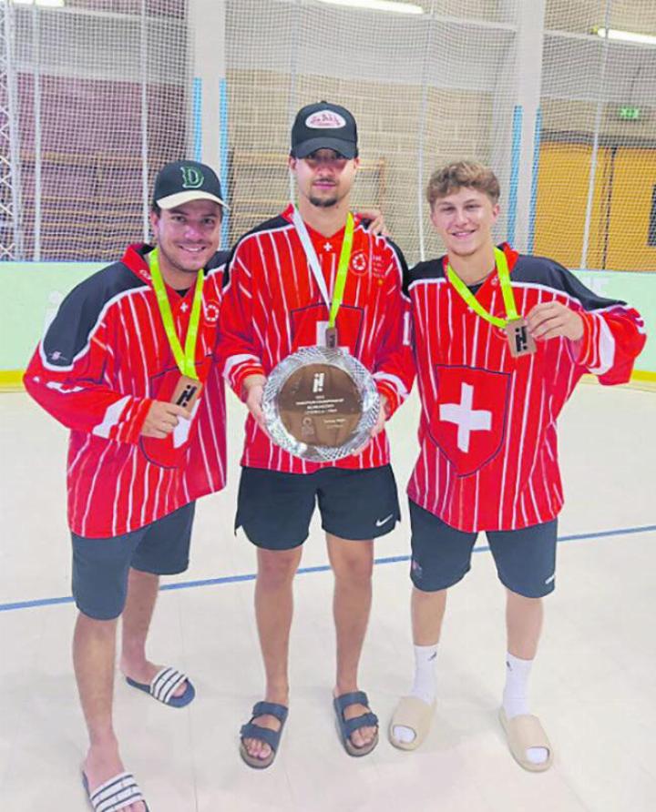 Fabian Villiger, Lars Widmer und Gian Niederberger gewinnen EM-Bronze. Foto: zVg