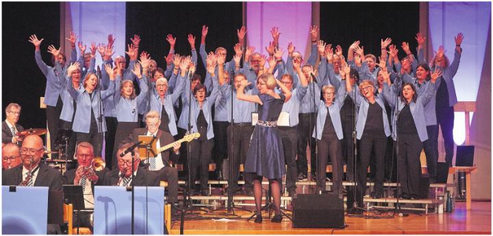 Unser aufgestellter Chor freut sich auf neue «Gspändli». Foto: zVg