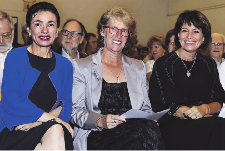 Mit bekannten Gesichtern: Franziska Stenico-Goldschmid mit Marianne Binder und Doris Leuthard (rechts) beim CVP Café Fédéral 2018. Fotos: zVg