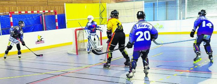 Die Elite U18 Junioren im Einsatz beim Finalspiel in Gray gegen Besançon. Foto: zVg