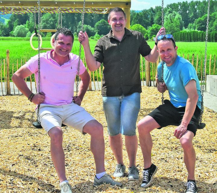 Edi Villiger, Ivan Stadler und Cornel Köpfli vom FC Dietwil.
