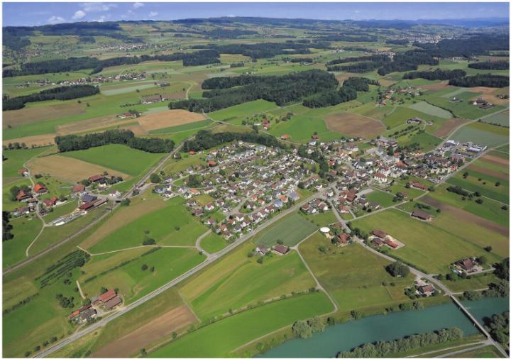 Mühlau aus der Luft. Foto: zVg