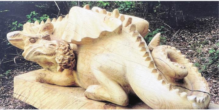 Das Drachenbänkli – eine weitere Attratktion des Freiämter Sagenweges. Foto: zVg