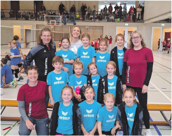 Kids-Volley-Mannschaften des VBCDietwil. Foto: zVg