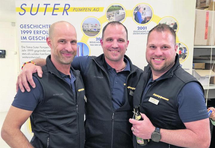 Das Geschäftsleitungs-Trio: Christian Suter, Martin Suter und Lars Felber (von links).