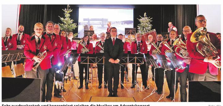 Sehr ausdrucksstark und konzentriert spielten die Musiker am Adventskonzert. Foto: zVg Sehr ausdrucksstark und konzentriert spielten die Musiker am Adventskonzert. Foto: zVg