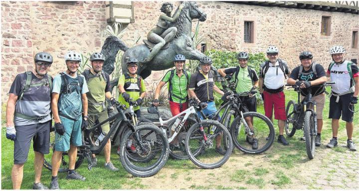 Mountainbike-Gruppe des Mannen-Turnen Oberrüti. Foto: zVg