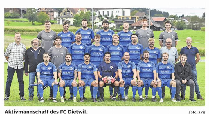 Aktivmannschaft des FC Dietwil. Foto: zVg