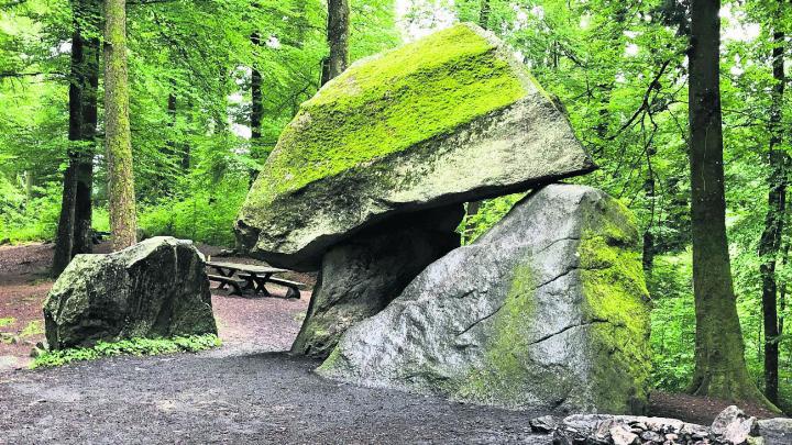 Winterführung zu den bekannten Findlingen des Erdmannlisteins. Foto: zVg