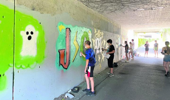 Der Graffiti-Workshop war ein gelungenes Ferienprogramm. Foto: zVg