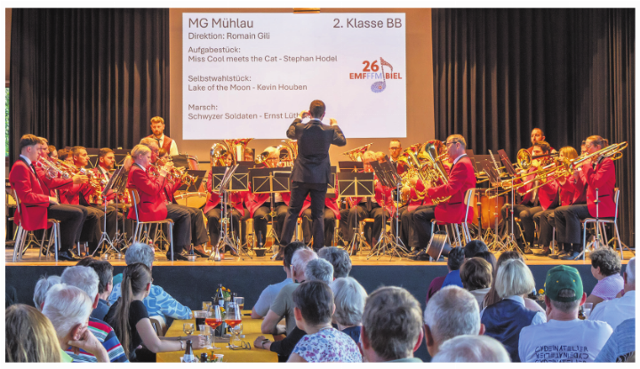 Die Gastgeberin MG Mühlau bei ihrer musikalischen Präsentation. Foto: zVg