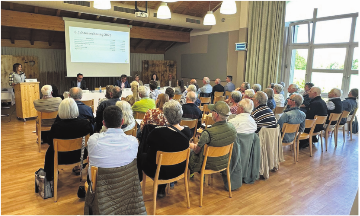 Ramona Valentin präsentiert den interessierten Mitgliedern die Jahresrechnung 2025. Foto: zVg
