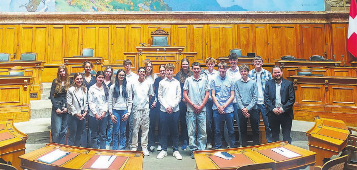 Die Klasse S3c konnte Politik hautnah im Bundeshaus erleben. 
Foto: zVg