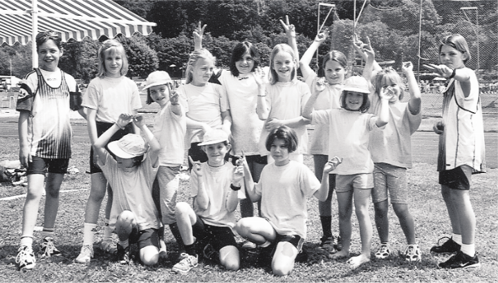 Die Auwer Kinder genossen den Leichtathletik-Wettkampftag. Foto: Anzeiger Archiv