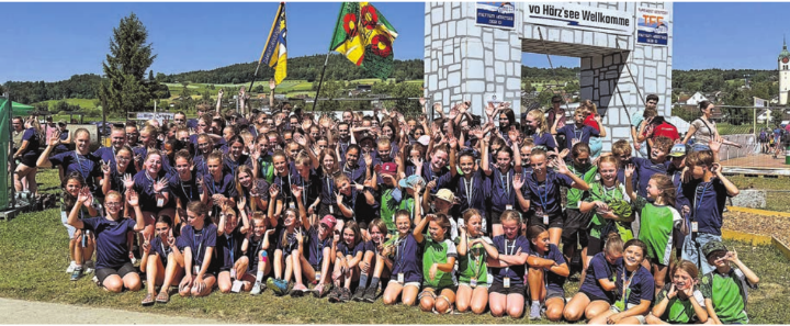 Die Turnerinnen und Turner der Jugend Sins-Oberrüti am Turnfest in Seengen. Foto: zVg