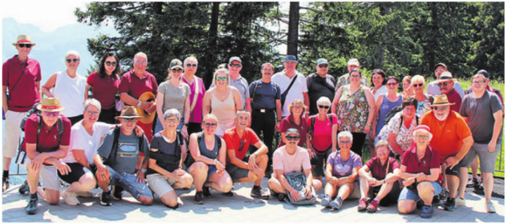 Die Mitglieder der Theatergruppe Oberrüti auf der Vereinsreise in Einsiedeln. Foto: zVg