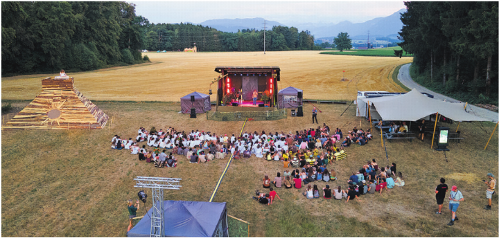 Die Eröffnungsfeier des Pfadilagers. Foto: zVg Die Eröffnungsfeier des Pfadilagers. Foto: zVg