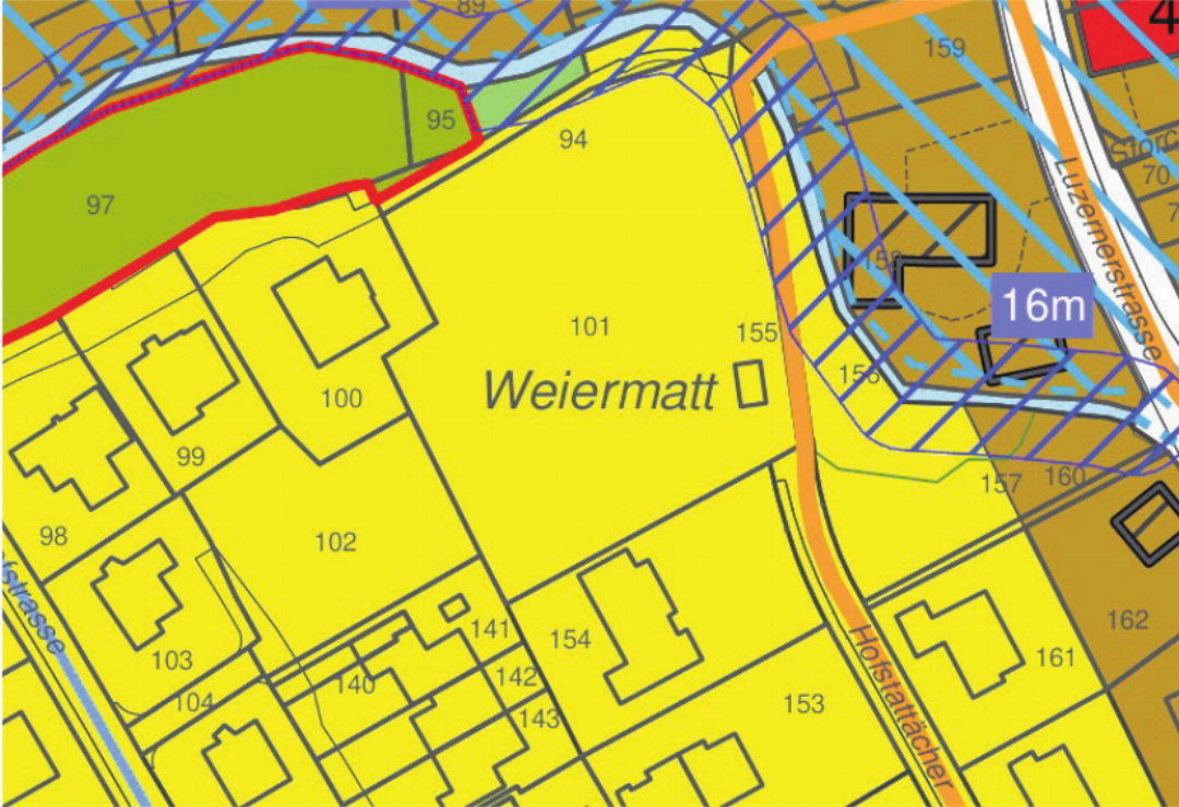 Bei der Wiese handelt es sich um die Weiermatt. Die Einwendungen kamen von drei benachbarten Grundstückbesitzern. Bei der Wiese handelt es sich um die Weiermatt. Die Einwendungen kamen von drei benachbarten Grundstückbesitzern.