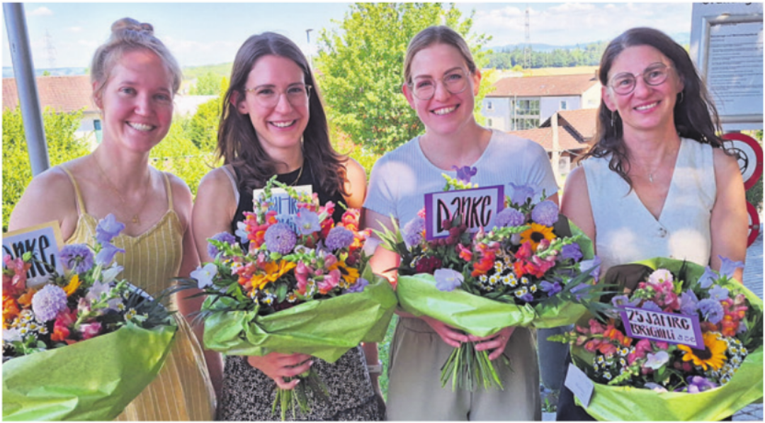 Sarah Zgraggen, Leonie Fiechter, Rahel Wälchli und Brigitte Brun (von links). Sarah Zgraggen, Leonie Fiechter, Rahel Wälchli und Brigitte Brun (von links).