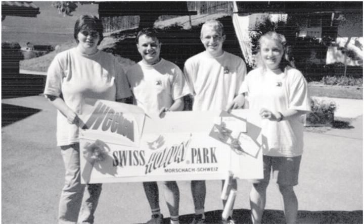 Den Landjugendwettbewerb gewannen Patrizia Ettlin, Willi Köpfli, Peter Müller und Priska Ettlin (von links). Foto: Archiv
