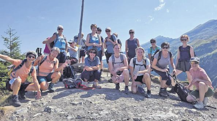 Oben angekommen auf dem Flügenspitz auf 1’702 Meter über Meer.