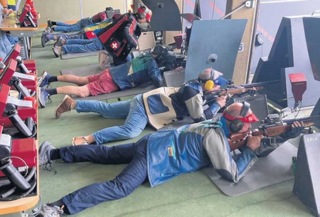 Volle Konzentration beim Steiacherschiessen. Fotos: zVg Volle Konzentration beim Steiacherschiessen. Fotos: zVg
