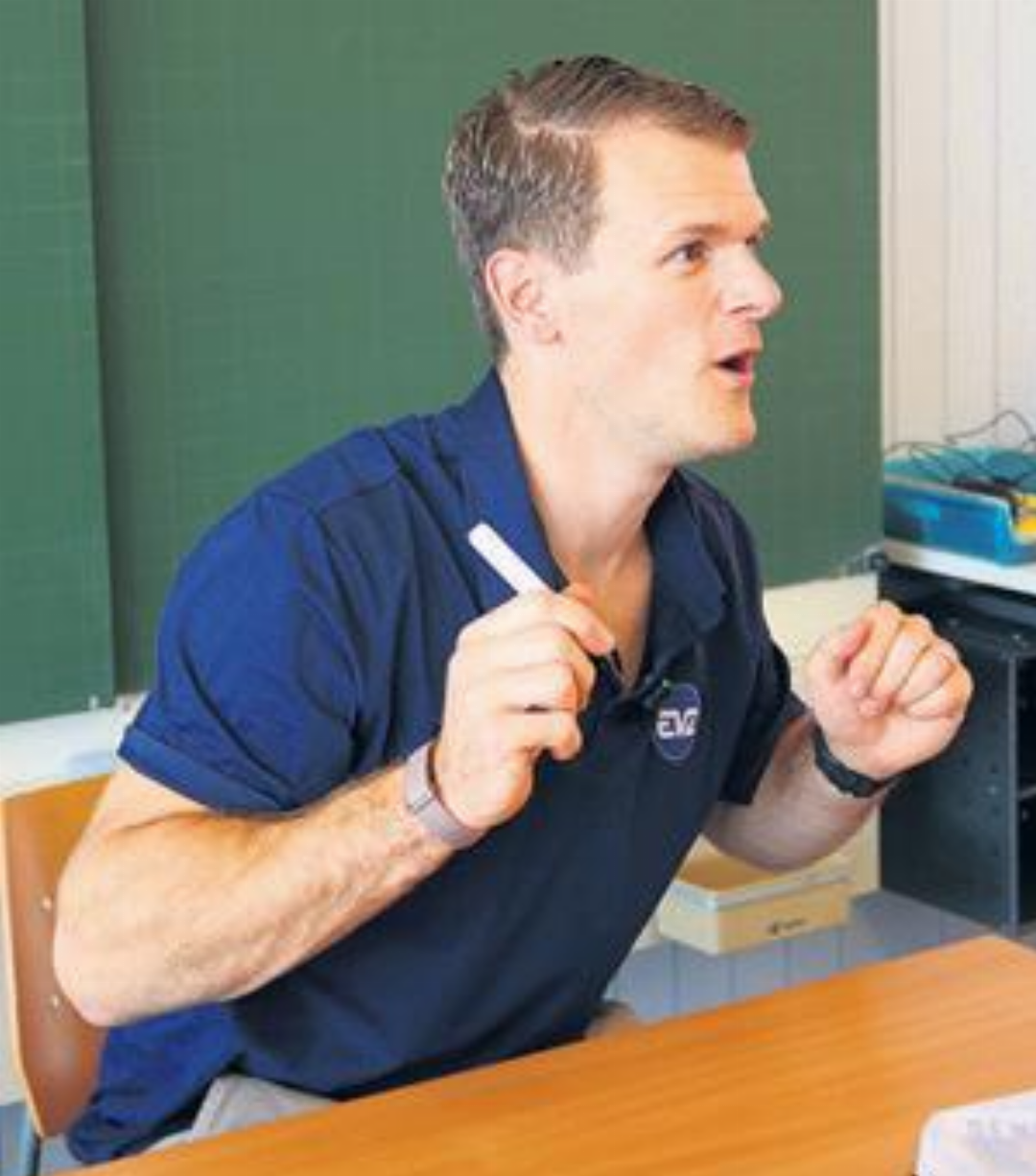 Genoni plauderte bei der Autogrammstunde begeistert mit den Schülern. Genoni plauderte bei der Autogrammstunde begeistert mit den Schülern.