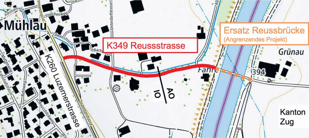 Dieser 380 Meter lange Abschnitt wird für knapp zwei Millionen Franken saniert. Dieser 380 Meter lange Abschnitt wird für knapp zwei Millionen Franken saniert.